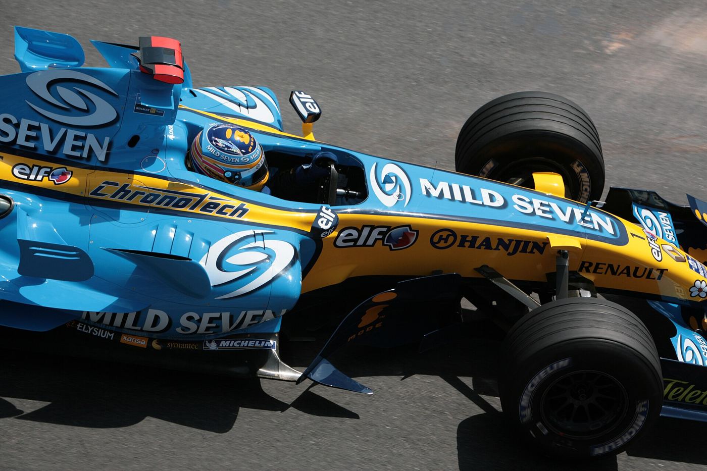 Fernando Alonso driving the Renault R26 at the 2006 Monaco Grand Prix