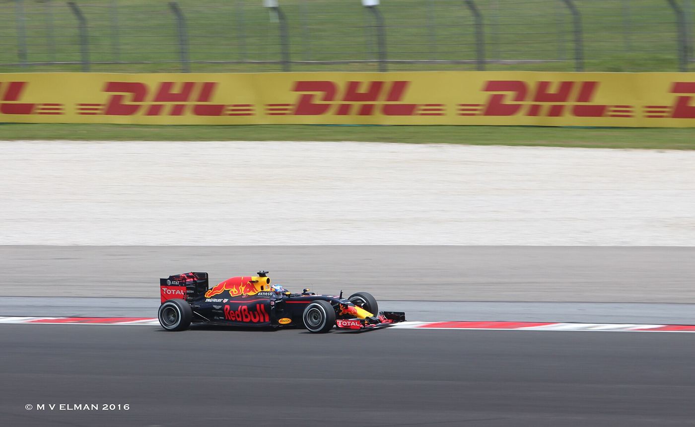 Daniel Ricciardo driving the Red Bull RB12
